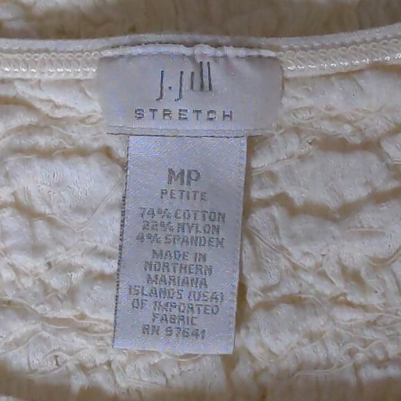 J. Jill Stretch Textured Crinkle Top - Size MP - GUC - Picture 4 of 5